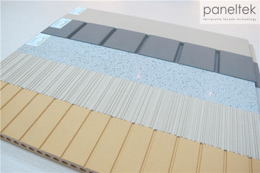 Cina Kekuatan tinggi panel terakota keramik, berjajar / beralur / datar dinding eksterior cladding pabrik